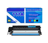 Cartucho de tóner Cian 117A W2071A Compatible con Chip: a Prueba de Fugas y fácil de Instalar para HP Color Laser MFP 179fwg 178nwg 179fnw 178nw 150a 150nw