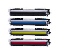 Cartucho de tóner Color Compatible con HP for Modelos Impresora Color LaserJet Pro MFP M176n M176 M177fw M177 CF350A CF351A CF352A CF353A Equivalente a la Serie 130A(Transparent 14x30mm)