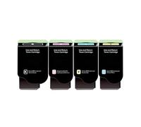 Cartucho de tóner Compatible 3k 2.3k MC2425, Compatible con tóner Lexmark Mc2425 C2325 Compatible MC2325 C2425 MC2425 MC2535 MC2640 (4 Piezas)