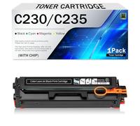 Cartucho de tóner compatible C230 C235 de repuesto para impresoras Xerox 006R04383 006R04384 006R04385 006R04386. Funciona con impresoras C235 C230 C235DNI C230DNI C235/DNI (Size:1500Page,Color:Negro)