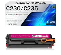 Cartucho de tóner compatible C230 C235 de repuesto para impresoras Xerox 006R04383 006R04384 006R04385 006R04386. Funciona con impresoras C235 C230 C235DNI C230DNI C235/DN(Size:1500Page,Color:Magenta)