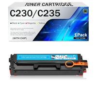 Cartucho de tóner compatible C230 C235 de repuesto para impresoras Xerox 006R04383 006R04384 006R04385 006R04386. Funciona con impresoras C235 C230 C235DNI C230DNI C235/DNI (Size:1500Page,Color:Cian)