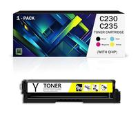 Cartucho de tóner compatible C230/C235 de repuesto para Xerox 006R04391/92/93/94, alto rendimiento, funciona con impresoras láser C235 C230 C235/DNI C230/DNI, se puede añ(Size:3500Page,Color:Amarillo)