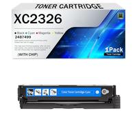 Cartucho de tóner compatible C2326 XC2326, repuesto para Lexmark 24B7502, 24B7499, 24B7500 y 24B7501 para impresoras Lexmark C2326 XC2326 Series. Alto rendimiento e impresi(Size:1500Page,Color:Cian)