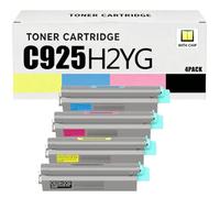 Cartucho de Tóner Compatible C925H2KG, para Lexmark con Chip | Alta Capacidad 8.500 Páginas Negro / 7.500 Páginas Color para Impresora Lexmark C925de C925 X925 X925de,4pack