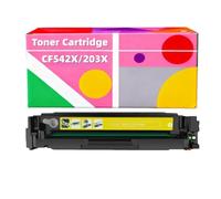 Cartucho de tóner Compatible con 203X CF540X 203A CF540A para impresoras HP Color LaserJet Pro M254dw M254dn M254nw Color LaserJet Pro MFP M281fdw M280nw M281cdw M281fdn(Yellow,High Yield)