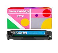 Cartucho de tóner Compatible con 207X 207A con Chip para HP Color LaserJet Pro MFP M283fdw M255dw M282nw M283fdn M255nw W2210X W2211X W2212X W2213X W2210A W2211A W2212A W2213A(Cyan,High Yield)