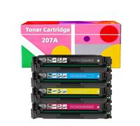 Cartucho de tóner compatible con 207X 207A con chip para HP Color Laserjet Pro MFP M283fdw M255dw M282nw M283fdn M255nw W2210X W2211X W2212X W2213X W2210A W2211A W2212A W2213A(CMYK Set,Standard Yield)