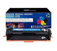 Cartucho de tóner Compatible con HP 416A 416X W2040A W2041A W2042A W2043A - Negro 2400/7500 páginas, Color 2400/6000 - para M479fdw M454dn M480f - con Chip
