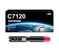 Cartucho De Tóner Compatible con Xerox C7120 006R01824 006R01825 006R01826 006R01827, De Alto Rendimiento, Compatible con Impresoras Versalink C7120 C7125 C7130, con Chip,Magenta-1 Set