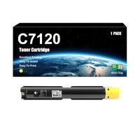 Cartucho De Tóner Compatible con Xerox C7120 006R01824 006R01825 006R01826 006R01827, De Alto Rendimiento, Compatible con Impresoras Versalink C7120 C7125 C7130, con Chip,Yellow-1 Set