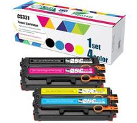 Cartucho De Tóner Compatible CS331 De Capacidad Estándar De 1500 Páginas para Impresoras Lexmark CS331DW CS431DW CX331ADWE CX431ADW (sin Chip),4 Colors-1 Pack