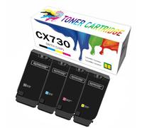 Cartucho de tóner Compatible de Repuesto para Lexmark CX730 71C2HK0/C0/M0/Y0, Alto Rendimiento, Compatible con Las impresoras CS730de CS735de CX730de CX735adse CX737adzse, con Chip,4Color-1Pack