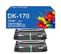 Cartucho de tóner Compatible DK-170 de Alto Rendimiento, Compatible con impresoras Kyocera FS-1320D, FS-1370DN, ECOSYS P2135d y P2135dn.,DK170-2Set