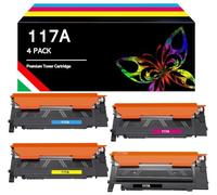 Cartucho de tóner compatible para HP 117A Color Laser 150nw MFP 179fnw 178nw 150a 178nwg 179fwg 179 178 150 W2070A W2071A W2072A W2073A Impresora (Negro Cian Amarillo Magenta 4pcs Pack) unlde 4