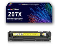 Cartucho de tóner Compatible para HP 207X, Cartucho de Tinta de 4 Colores de Alta Capacidad, Repuesto para impresoras HP M255DW M255NW M282NW M283FDN M283FDW Accesorios,Yellow-with Chip