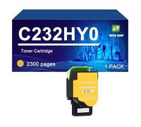 Cartucho De Tóner Compatible para Lexmark C2325 MC2325 C2425 MC2535 MC2640 | C2320K0 C2320C0 C2320M0 C2320Y0 Cartuchos de tóner compatibles para MC2425 C2425 C2325 MC2325 MC2535 MC2640,Yellow-1 Pack