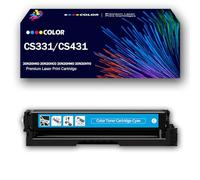 Cartucho de tóner Compatible para Lexmark CS331 CS431 BK/C/M/Y, Compatible con impresoras láser multifunción Lexmark CS331, CS331DW, CX331, CX331ADWE, CS431, CS431DW, CX431, CX431ADW,Cyan-1Pack