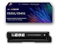Cartucho de tóner Compatible para Lexmark CS331 CS431 BK/C/M/Y, Compatible con impresoras láser multifunción Lexmark CS331, CS331DW, CX331, CX331ADWE, CS431, CS431DW, CX431, CX431ADW,Black-1Pack