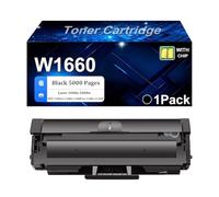 Cartucho de tóner Compatible W1660A, reemplazo del Cartucho de tóner W166A de Alto Rendimiento para impresoras HP MFP 1188NW, 1188W, 1188PNW, 1188A, 1008A, 1008W y 1136W,5000 Pages-with Chip