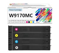 Cartucho de tóner Compatible W9170MC para impresoras multifunción HP E87770dn, E87760dn, E87750dn, E87740dn, E87770z, E87760z, E87750z y E87740z,Set-with Chip