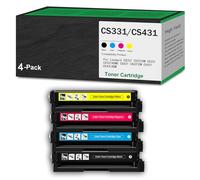 Cartucho de tóner CS331 de Alto Rendimiento para Lexmark CS431. Compatible con impresoras CS331, CS331DW, CX331, CX331ADWE, CS431, CS431DW, CX431, CX431ADW. Admite Tinta Adicional,4Color-1Pack