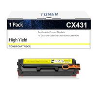 Cartucho De Tóner CX431 Repuesto Compatible para Lexmark CX431 20N10HK0 20N10HC0 20N10HM0 20N10HY0 Tóner para Impresoras CS331DW CS431DW CX331ADWE CX431ADW, Sin Chip, 4500 Páginas,Yellow-1 Pack