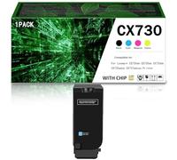 Cartucho de tóner CX730 71C1HK0 71C1HC0 71C1HY0 71C1HM0 para impresoras Lexmark CS730de CS735de CX730de CX735adse CX737adzse. Rinde 5000 páginas, Alto Rendimiento e Incluye Chip,Cyan-1Pack