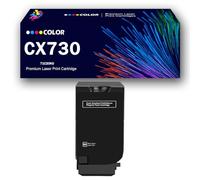 Cartucho de tóner CX730 Compatible con Lexmark 71C20K0 71C20C0 71C20M0 71C20Y0. Juego de tóner Compatible con Las impresoras Lexmark CS730de CS735de CX730de CX735adse CX737adzse,Black-1Pack