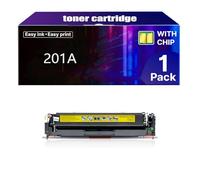 Cartucho de Tóner de Alta Capacidad 201A 201X de Repuesto para HP 201X CF400A, Compatible con Impresoras HP M277dw, M252 y M274,Y-1 pcs