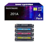 Cartucho de Tóner de Alta Capacidad 201A 201X de Repuesto para HP 201X CF400A, Compatible con Impresoras HP M277dw, M252 y M274,4 Color-1 pcs