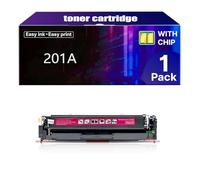 Cartucho de Tóner de Alta Capacidad 201A 201X de Repuesto para HP 201X CF400A, Compatible con Impresoras HP M277dw, M252 y M274,M-1 pcs