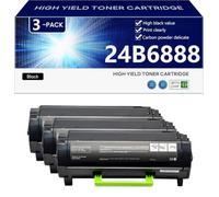 Cartucho de Tóner de alta Capacidad 24B6888 | Cartucho de Tóner de Repuesto Compatible para Lexmark M1242 XM1242 M1246 XM1246 M3250 xM3250 Impresoras ,Black-3 pack