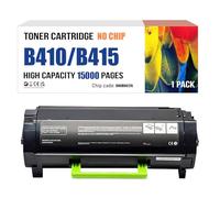 Cartucho De Tóner De Alta Capacidad B410 (sin Chip) Cartucho De Tóner Compatible De Repuesto 006R04725 006R04726 006R04727 para Impresoras Xerox B410 B415,Black-15000 Pages