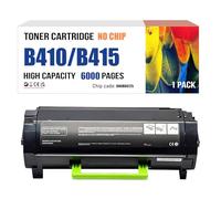 Cartucho De Tóner De Alta Capacidad B410 (sin Chip) Cartucho De Tóner Compatible De Repuesto 006R04725 006R04726 006R04727 para Impresoras Xerox B410 B415,Black-6000 Pages