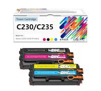 Cartucho de tóner de Alta Capacidad C230 C235 sin Chip, Negro, Cian, Magenta y Amarillo, de Alto Rendimiento, para Impresora multifunción Xerox C230 C235,Set-1500pages