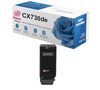 Cartucho De Tóner De Alto Rendimiento 71C20K0 71C20C0 71C20M0 71C20Y0 De Repuesto para CX730de Compatible con Impresoras Lexmark CS730de CS735de CX730de CX735adse CX737adzse,Magenta-1 Set