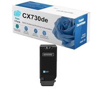 Cartucho De Tóner De Alto Rendimiento 71C20K0 71C20C0 71C20M0 71C20Y0 De Repuesto para CX730de Compatible con Impresoras Lexmark CS730de CS735de CX730de CX735adse CX737adzse,Cyan-1 Set