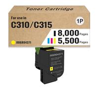 Cartucho De Tóner De Alto Rendimiento C310 C315 006R04368 006R04369 006R04370 006R04371 Compatible con Impresoras Xerox C310 C310DNI C310DNIM C315 C315DNI, 5500-8000 Páginas,Yellow-1 Set