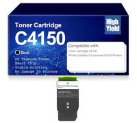 Cartucho de tóner de Alto Rendimiento C4150 Cartucho de tóner Negro Compatible 24B6519 para Lexmark C4150 Impresoras de Alta Capacidad 16000 páginas,C4150 Black-1PC