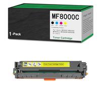 Cartucho de tóner de Alto Rendimiento MF8000C, Cartucho de Tinta Compatible con Las impresoras Canon MF8000C, MF8200C, MF8050cw, MF8080CW y MF8050N, con Chip,Yellow-1Pack