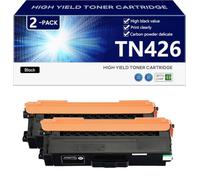 Cartucho de Tóner de Alto Rendimiento TN426 Compatible para Brother HL-L8260CDW HL-L8360CDW DCP-L8410CDW MFC-L8690CDW MFC-L8900CDW Impresoras, 6500 Páginas,Black-2 Pack