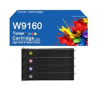 Cartucho de tóner de Alto Rendimiento W9160 de Repuesto para impresoras HP Color LaserJet Managed MFP E87740Z, E87750Z, E87760Z y E87770Z con Chip.,W9160-4Color