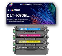 Cartucho de tóner de Color Compatible CLT-505L CLT-K505L CLT-C505L CLT-M505L CLT-Y505L con Chip de Repuesto para impresoras Samsung Proxpress SL-C2620DW SL-C2670FW SL-CC2680FX,4Color-1Pack