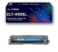 Cartucho de tóner de Color Compatible CLT-505L CLT-K505L CLT-C505L CLT-M505L CLT-Y505L con Chip de Repuesto para impresoras Samsung Proxpress SL-C2620DW SL-C2670FW SL-CC2680FX,Cyan-1Pack