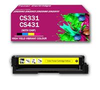 Cartucho de tóner de Color Compatible con Lexmark CS331, CS431, de Alto Rendimiento, Compatible con impresoras CS331 CS331DW CX331 CX331ADWE CS431 CS431DW CX431 CX431ADW, 4500 páginas,Yellow-1Pack