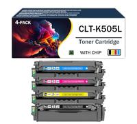 Cartucho de tóner de Repuesto CLT-505L para CLT-K505L CLT-C505L CLT-M505L CLT-Y505L para impresoras Samsung Proxpress SL-C2620DW SL-C2670FW SL-CC2680FX. BK 6Kpáginas C/M/Y 3,5Kpáginas,4Color-1Pack
