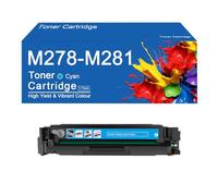 Cartucho de tóner de Repuesto M278-M281 para impresoras HP Color LaserJet Pro MFP M280nw, M281fdw, M281fdn y M281CDW - Alto Rendimiento (1500 páginas),M278M281-Cyan