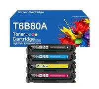 Cartucho de tóner de Repuesto T6B80A para impresoras HP Color LaserJet Pro M280nw, M281fdn y M281fdw - Alto Rendimiento: 1500 páginas,T6B80A-4Color