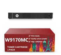Cartucho de tóner de Repuesto W9170MC, W9171MC, W9172MC y W9173MC Compatible con impresoras HP MFP E87770dn, E87760dn, E87750dn, E87740dn, E87770z, E87760z, E87750z y E87740z,BK-with Chip